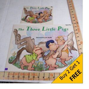The Three Little Pigs BIG BOOK (almost 2 feet long ) w student story book